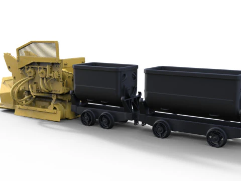 LORE EXCAVATOR MINING MINING DIORAMA 3D Print Model