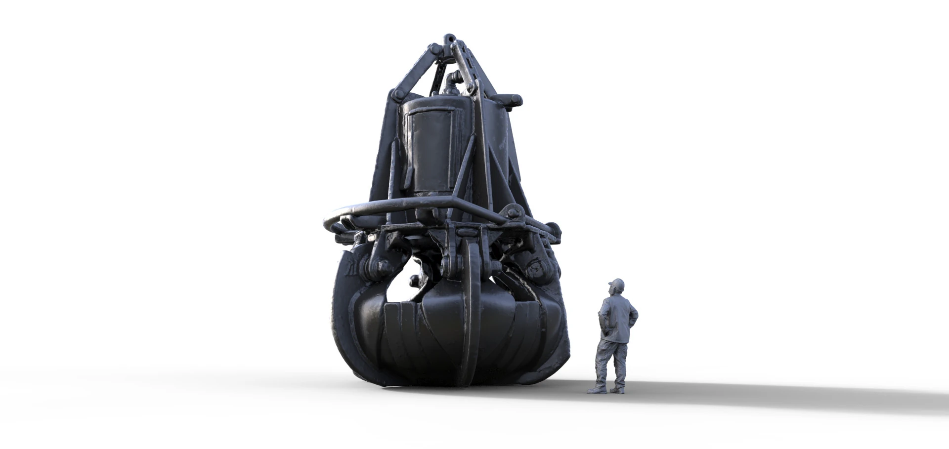 OLD RECOVERY GRAB FOR SHIP MODEL CRANE CARGO RAILROAD 3D Print Model .c4d .max .obj .3ds .fbx .stl .blend 