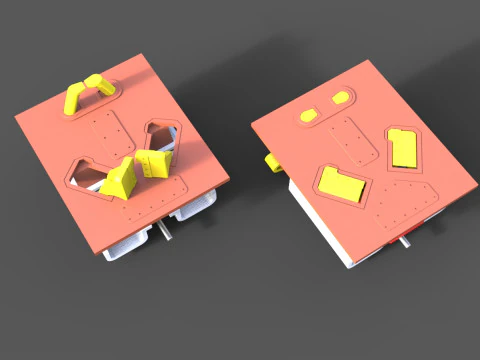 TOWING PINS SHARK JAW MODULE TYPE A FOR SHIP MODEL 3D Print Model