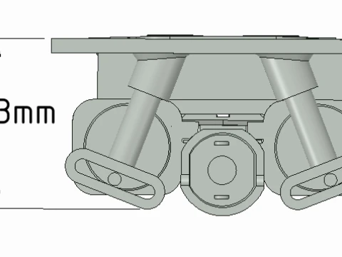 TOWING PINS SHARK JAW MODULE TYPE A FOR SHIP MODEL 3D Print Model
