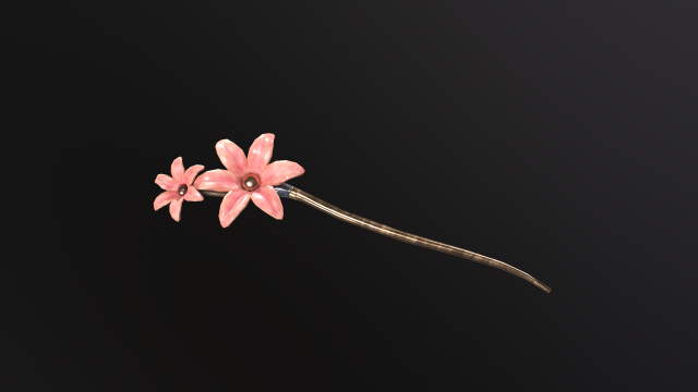 Korea Traditional Hairpin Modelo 3D .c4d .max .obj .3ds .fbx .stl .blend 