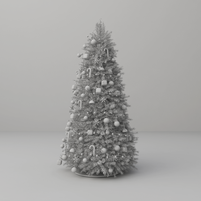 Christmas Tre Model 3D .c4d .max .obj .3ds .fbx .stl .blend 