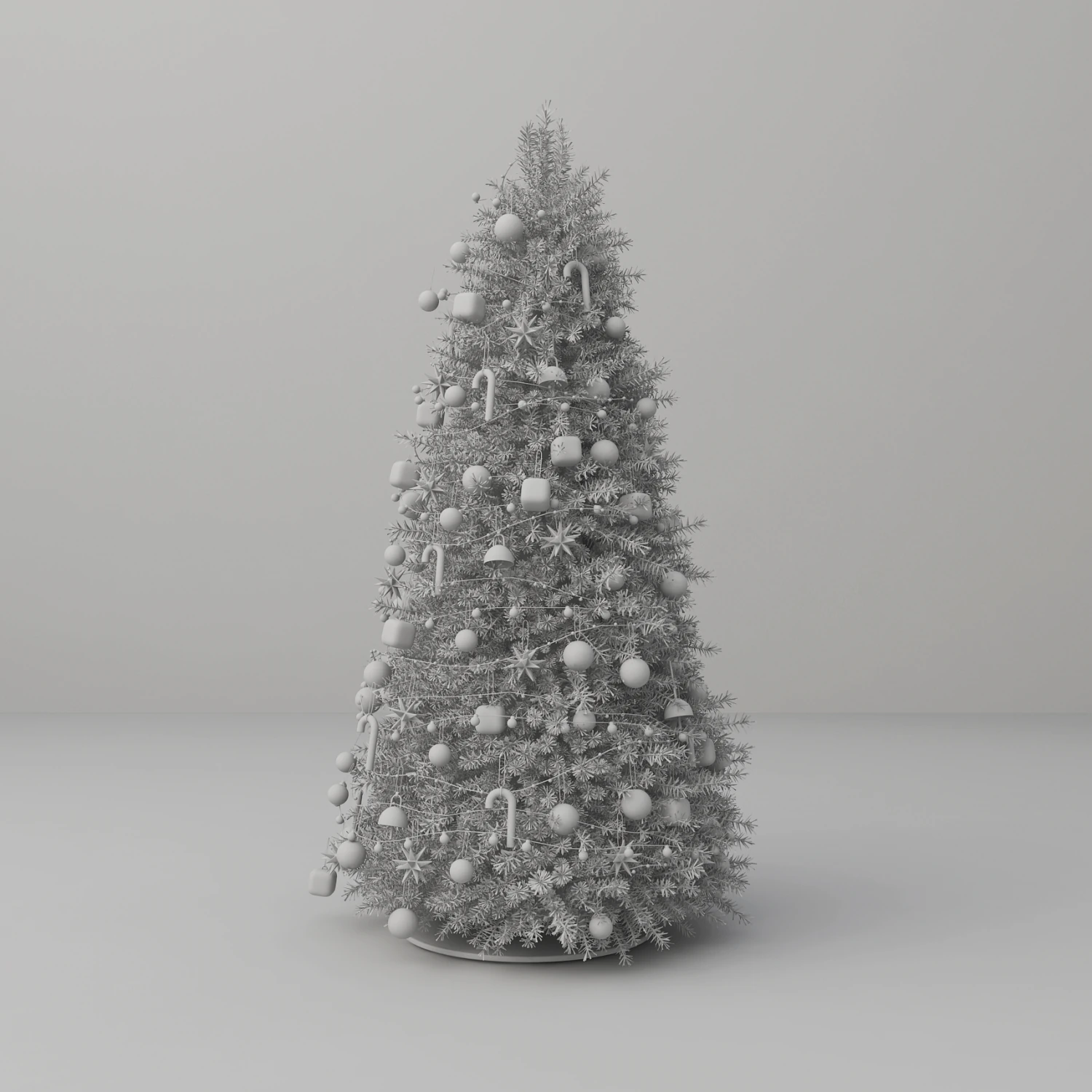 Christmas Tre 3D Model .c4d .max .obj .3ds .fbx .stl .blend 
