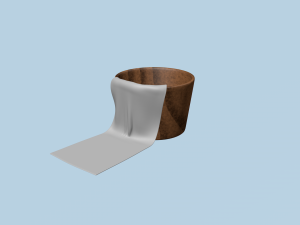 Bathroom Towel Basket 3D model