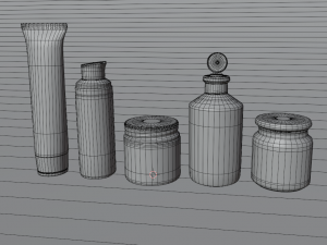 Cosmetic jars 3D Модель