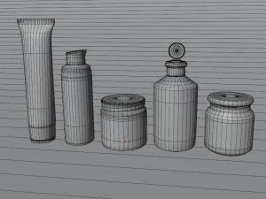 Косметичні баночки 3D Модель