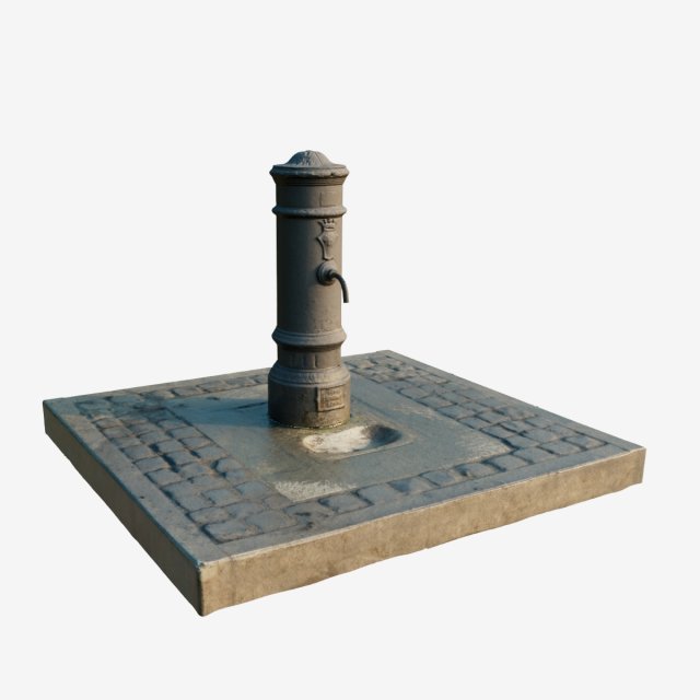 Roman Fountain Nasone 3D Модель .c4d .max .obj .3ds .fbx .stl .blend 