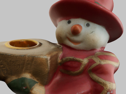 Snowman Christmas Candlestick 3D Model