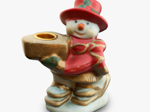 Snowman Christmas Candlestick Modelo 3D