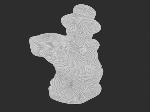 Snowman Christmas Candlestick 3D Model
