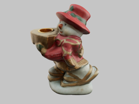 Snowman Christmas Candlestick 3D Model