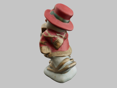 Snowman Christmas Candlestick 3D Model