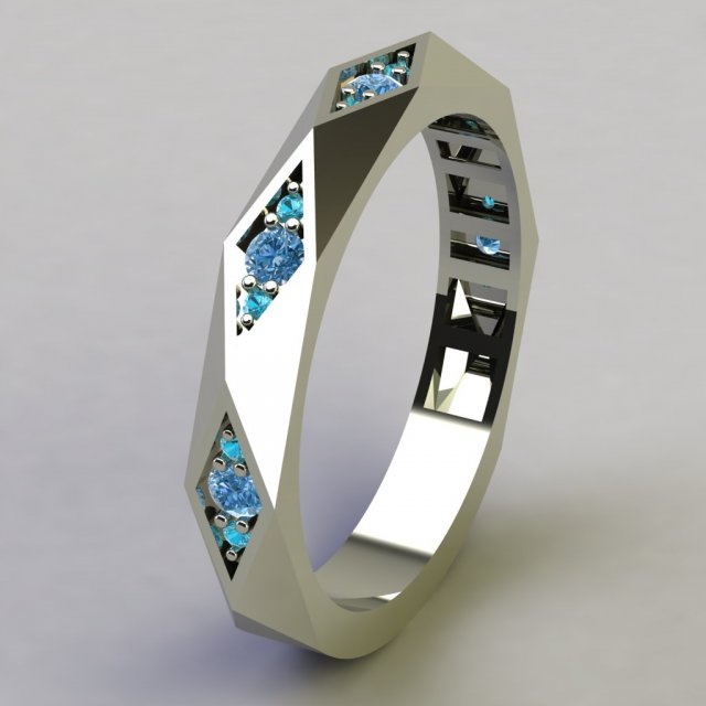 Boucheron diamond ring 3D Принт Модель .c4d .max .obj .3ds .fbx .stl .blend