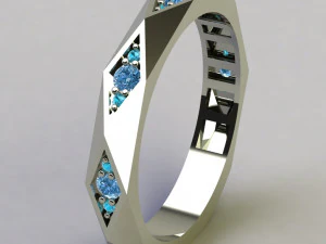 宝诗龙钻石戒指 3D 打印模型