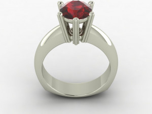 Solitaire Engagement Ring 3D 프린트 모델