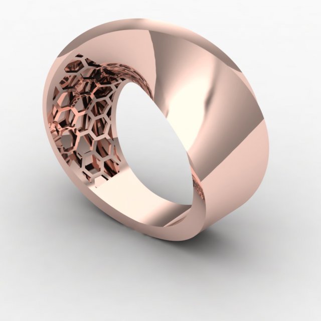 Twisted ring 3D Принт Модель .c4d .max .obj .3ds .fbx .stl .blend 