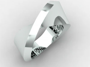 Twisted ring 3D Print Model