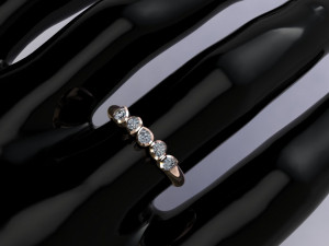Five stone ring 3D Baskı Modeli
