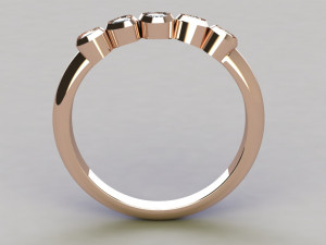 Five stone ring 3D Baskı Modeli