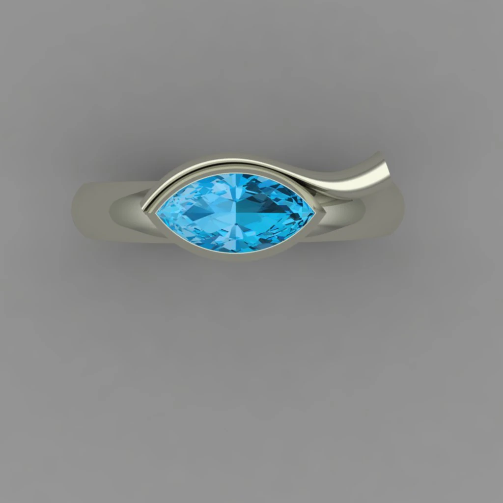 Eye ring 3D Print Model .c4d .max .obj .3ds .fbx .stl .blend 