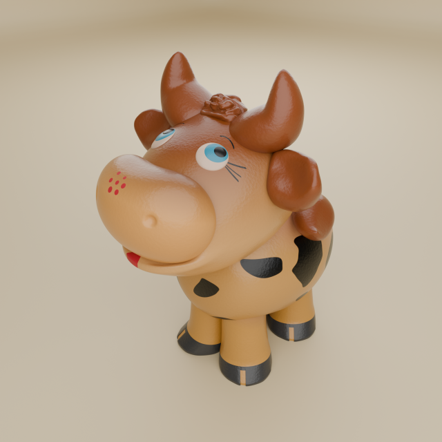 Toy Cute bull 3D Modell .c4d .max .obj .3ds .fbx .stl .blend 