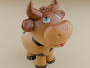 Toy Cute bull 3D Modell