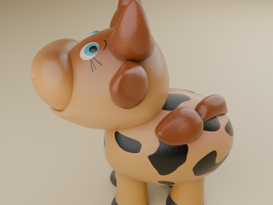 Toy Cute bull 3D Modell