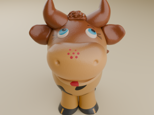 Toy Cute bull 3D Modell