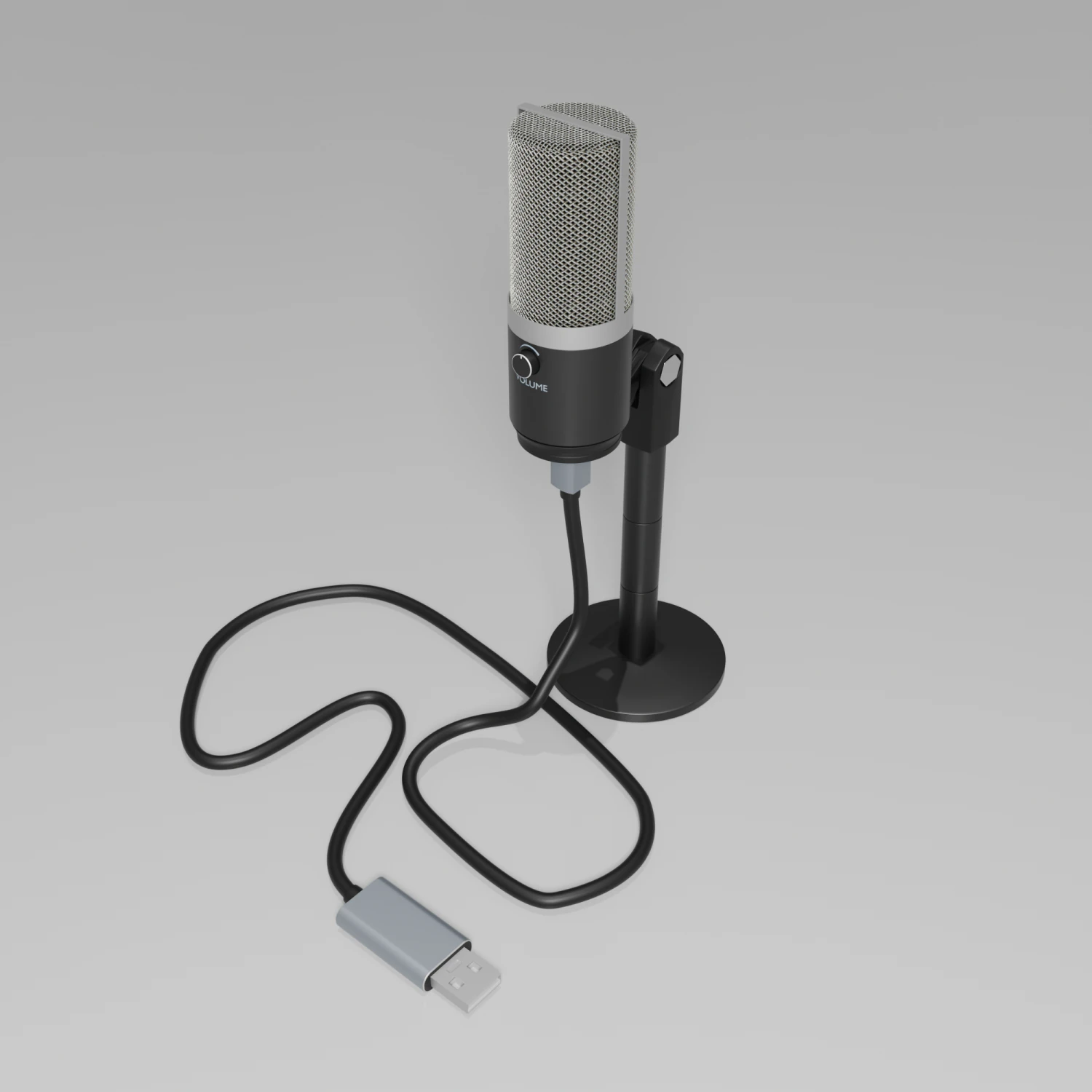 Microphone 3D Model .c4d .max .obj .3ds .fbx .stl .blend 