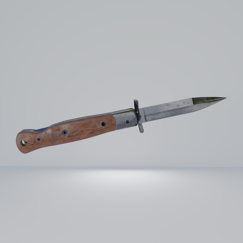 Folding knife 3D Model .c4d .max .obj .3ds .fbx .stl .blend