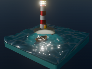 Lighthouse scenery 3D 모델