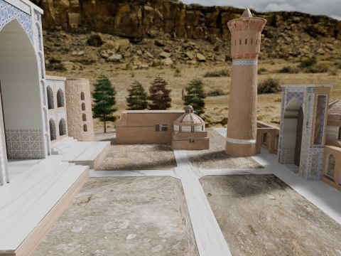 Калян Минарет 3D Модель