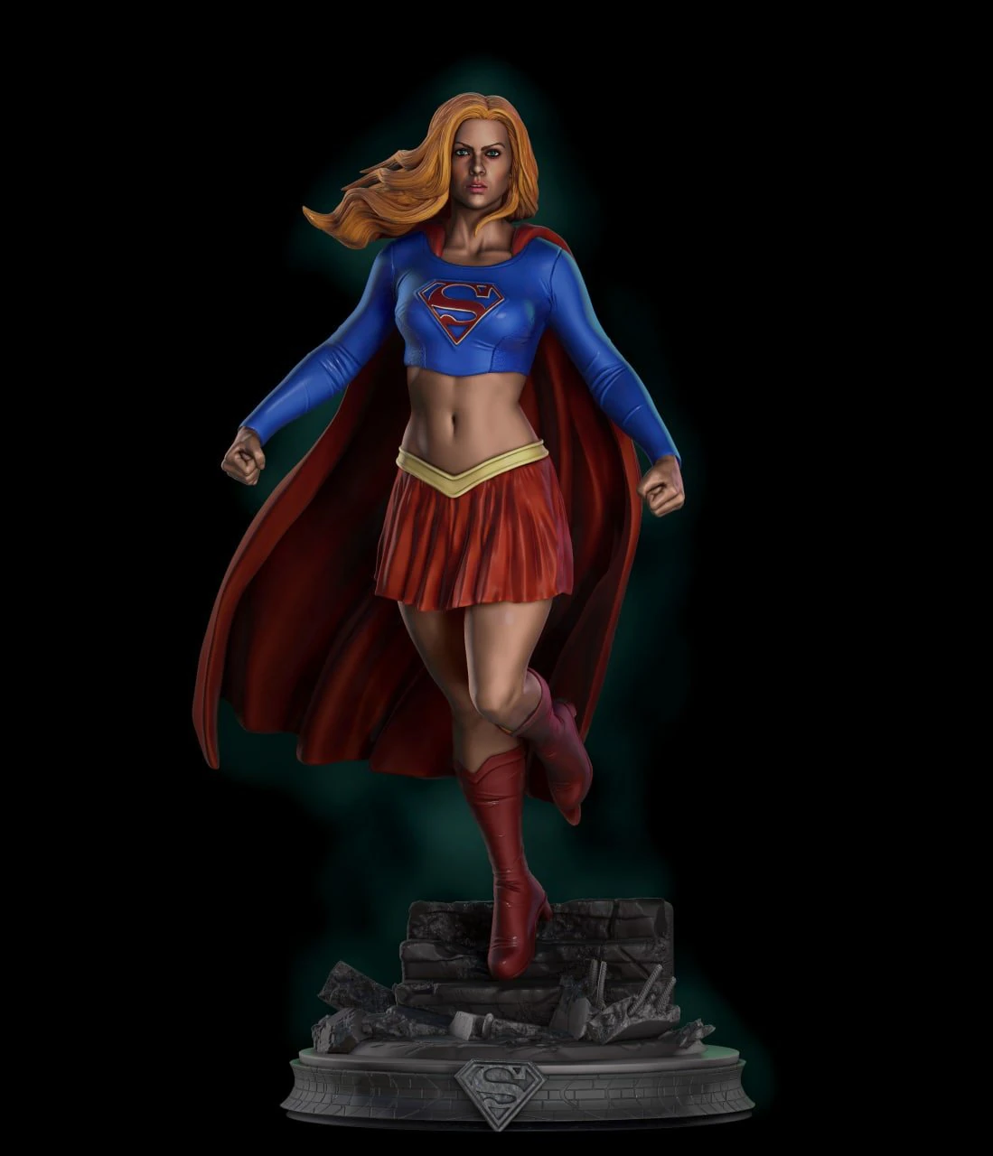 Super girl 3D Print Model .c4d .max .obj .3ds .fbx .stl .blend 
