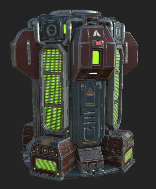 Sci-Fi Generator 3D Model .c4d .max .obj .3ds .fbx .stl .blend 