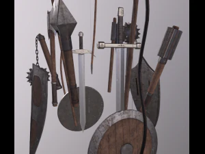 Medieval Weapons 3D Model