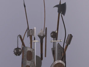 Medieval Weapons 3D Model