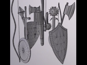 Medieval Weapons 3D Model