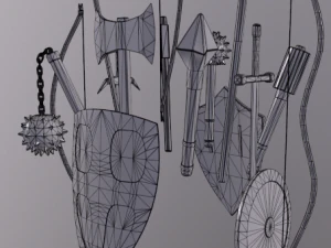 Medieval Weapons 3D Model