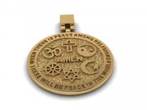 PENDANT THEOSOPHICAL SYMBOL OF TRUTH ALL RELIGIONS 3D PRINTABLE MODEL 3D Print Model