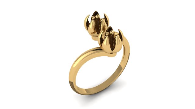 Flower ring 3d printable model Modello di stampa 3D .c4d .max .obj .3ds .fbx .stl .blend 