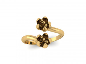 Flower ring 3d printable model Modello di stampa 3D