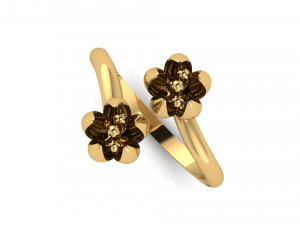 Flower ring 3d printable model Modello di stampa 3D