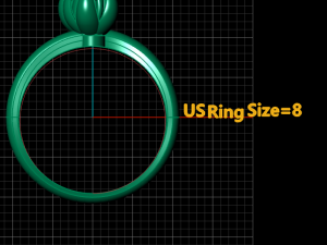Flower ring 3d printable model Modello di stampa 3D