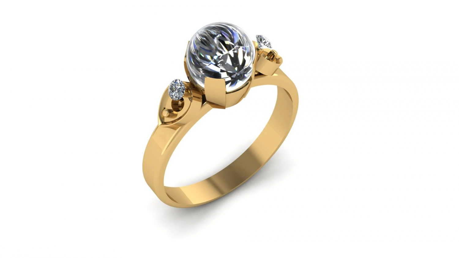 Pearl wedding ring 3d printable model 3D Print Model .c4d .max .obj .3ds .fbx .stl .blend 