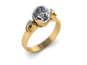 Pearl wedding ring 3d printable model Modèles 3D en vedette