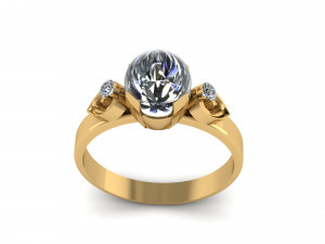 Pearl wedding ring 3d printable model 3D Принт Модель