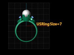 Pearl wedding ring 3d printable model 3D Print Model