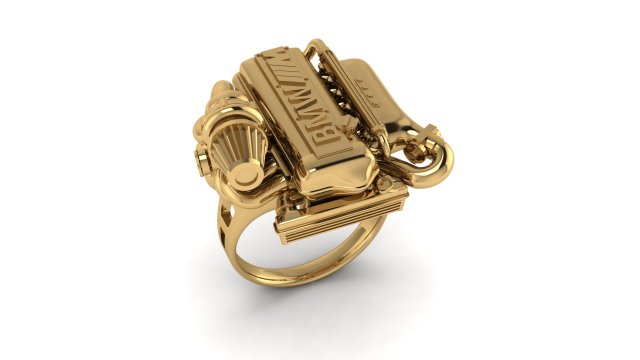 Ring engine ring mator ring 3d printable model 3Dプリントモデル .c4d .max .obj .3ds .fbx .stl .blend 