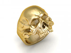 Мужские кольца с черепом 3d модель для печати 3D Принт Модель