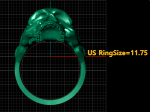 Skull men rings 3d printable model 3Dプリントモデル